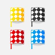 realistic design element linesman flag N59