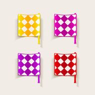 realistic design element linesman flag N60