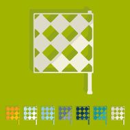 Flat design linesman flag N10