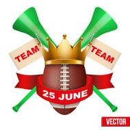 Announcement Sporting Poster with Football Ball