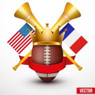 Announcement Sporting Poster with Football Ball N2