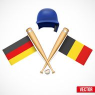 Symbols of Baseball team Germany and Belgium