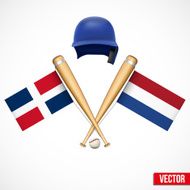 Symbols of Baseball team Dominican Republic and Netherlands