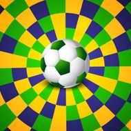 Brazil colors concept mosaic creative texture Soccer ball