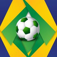 Soccer background colorful brazil flag concept stylish vector