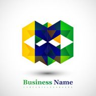 Brazil business icon flag concept creative colorful vector design