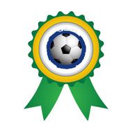 badge with a special soccer ball design