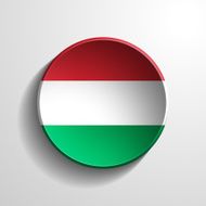 Hungary 3d Round Button