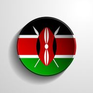 Kenya 3d Round Button