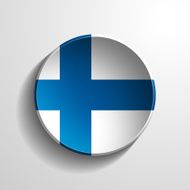 Finland 3d Round Button