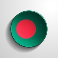 Bangladesh 3d Round Button