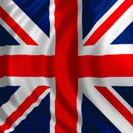 Great Britain flag of silk - Union Jack