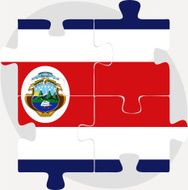 Costa Rica Flag in puzzle N4