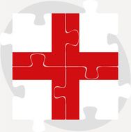England Flag in puzzle N4
