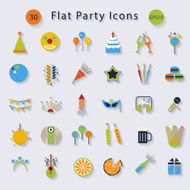 Flat Party icons Vector design