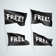 Free - black vector flags