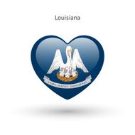 Love Louisiana state symbol Heart flag icon