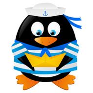 Funny sailor penguin