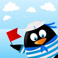 Funny sailor penguin N2