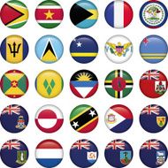 American Flags Soft Round Buttons