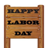 Happy Labor day on wooden background vector