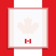 Canadian flag and frame Vector