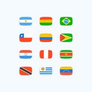 South American Country Flags