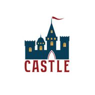 Castle abstract vector design template N2