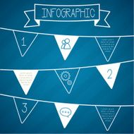 infographic triangle flags
