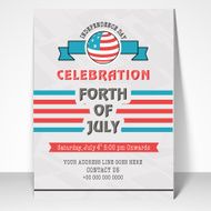 American Independence Day invitation card