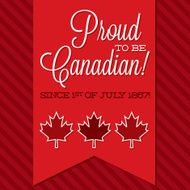 Canada Day sash card in vector format N4