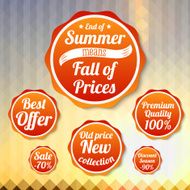 Set of sale business banners for summer autumn Vector
