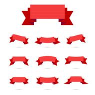 Ribbon Simple Style Retro Art Set