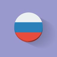 Round icon with flag of Russia N3