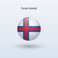 Round flag of Faroe Islands