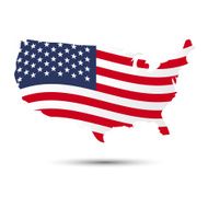 USA map and flag pattern