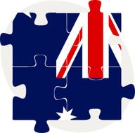 Australia Flag in puzzle N2