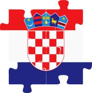 Croatia Flag in puzzle N4