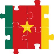 Cameroon Flag in puzzle N5