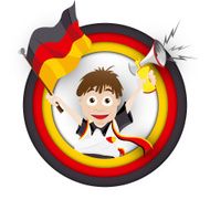 Germany Soccer Fan Flag Cartoon N2