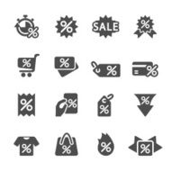 discount tag icon set vector eps10