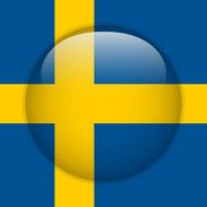 Sweden Flag Glossy Button N2