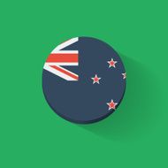 Round icon with flag of New Zealand N2
