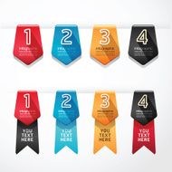 Modern Design button banners number vector