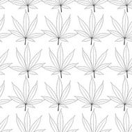 Seamless texture of marijuana leaves