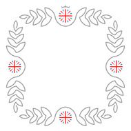 Floral frame with United Kingdom flags