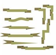vector set of ribbons N6