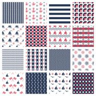 nautical or marine seamless patterns