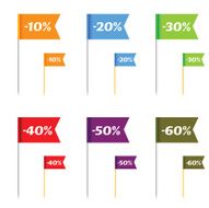 sale on flags color vector
