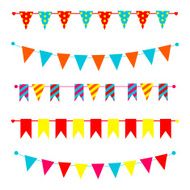 Vector bunting and garland set N2